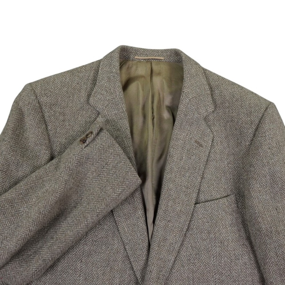 Magee Donegal Mist Blazer Mens 43L Handwoven Tweed Wool Mohair Cashmere Ireland